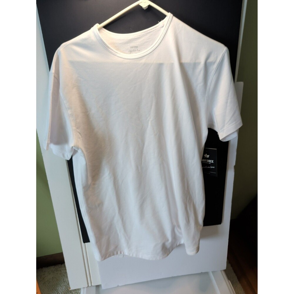 NWT ENRFORCE Signature Line Drop-Cut Tee Shirt White Mens Medium Athleisure